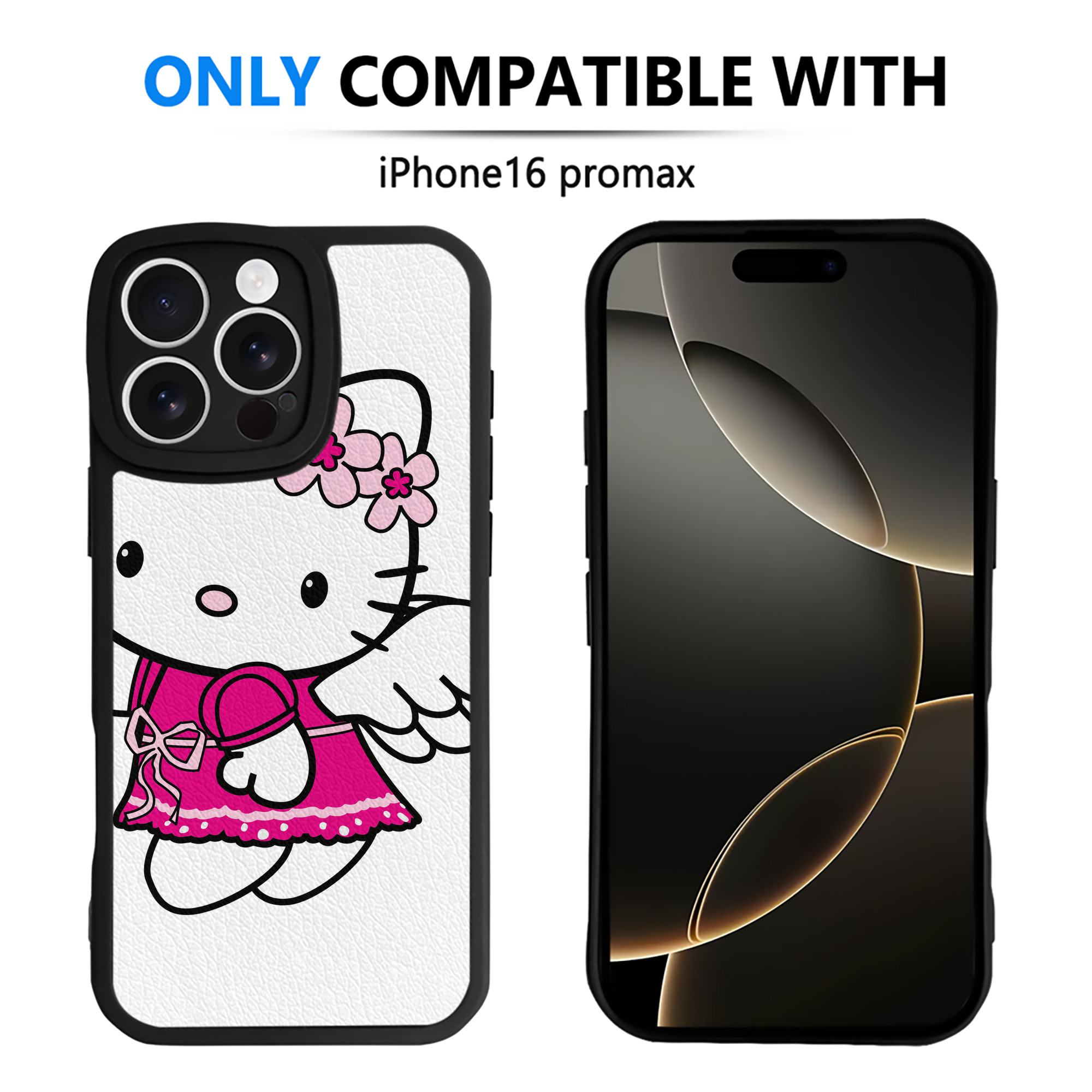 （画像用） Hello Kitty ハローキティ 【iPhone 16シリーズ対応】シリコンスマホケース（レザー調） 材質：シリコン